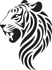 Best Tiger Head vector, Silhouette, illustration. 