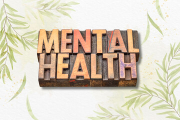 mental health cover page, topic and mind health background. illustrationMental health medical...