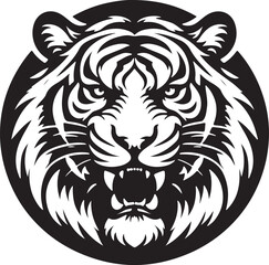 Best Tiger Head vector, Silhouette, illustration. 