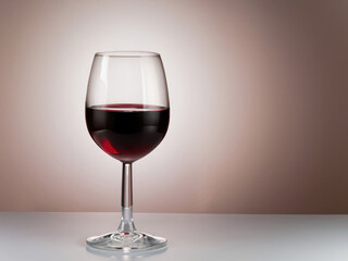 glass of red wine, still life of a glass
