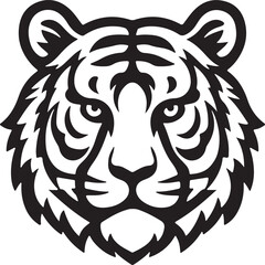 Best Tiger Head vector, Silhouette, illustration. 