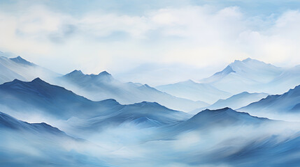 Fototapeta na wymiar Aesthetic Vertical Art: Mesmerizing Mountain Landscape under a Majestic Sky