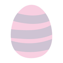 Painted Easter egg hand drawn illustration. Flat style design, isolated vector. Easter holiday clip art, seasonal card, banner, poster, element