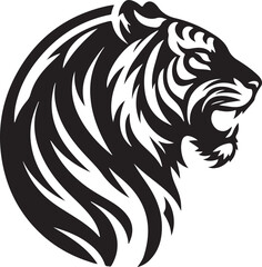 Best Tiger Head vector, Silhouette, illustration. 