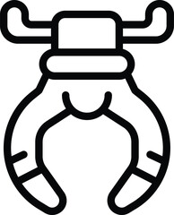 Robot hand toy icon outline vector. Game arcade. Device grip fun