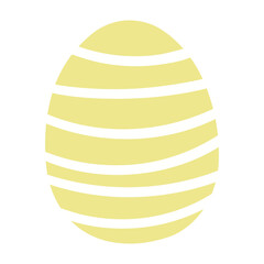 Painted Easter egg hand drawn illustration. Flat style design, isolated vector. Easter holiday clip art, seasonal card, banner, poster, element