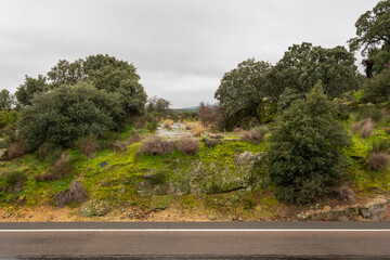 old road cut by another transversal that has been abandoned.