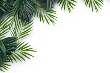 Fototapeta na wymiar tropical leaves on white background