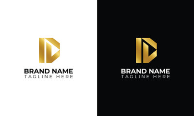 Minimal Innovative Initial VD logo and DV logo. Letter D V VD DV creative elegant Monogram. Premium Business logo icon. White color on background - obrazy, fototapety, plakaty