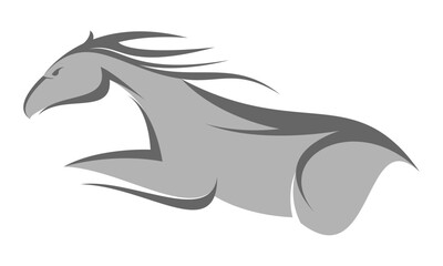 Horse silhouette illustration design vector