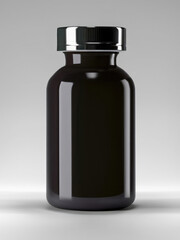 Fototapeta premium white medicine bottle, mock-up of pills can, container of pharmaceutical, white label