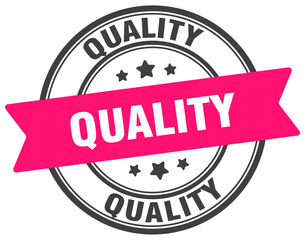 quality stamp. quality label on transparent background. round sign