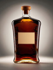 mock-up of a bottle, bottle of scotch