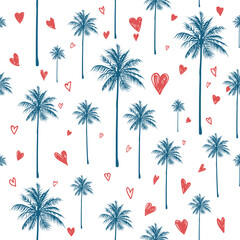 Fashion vector apparel print with van, palms and surfboard, summer vibes design