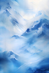 Aesthetic Vertical Art: Mesmerizing Mountain Landscape under a Majestic Sky