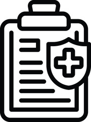 Patient medical help icon outline vector. Treatment slender. Home care