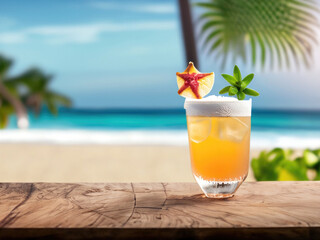 Between the sheets cocktail on the beach, fresh tropical drink, exotic refreshment, international cocktails