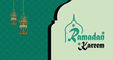 Ramadan Kareem Islamic festival background, Islamic cultural background vector