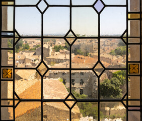 Old Avignon roofs from papal palace