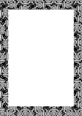 White Frame with Decorated Borders