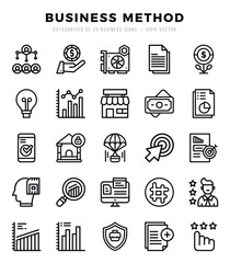 Business Method Lineal icons collection. Lineal icons pack. Vector illustration