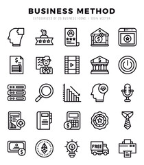 Business Method web icons in Lineal style.