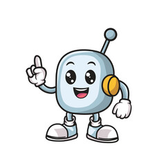 Cute Cartoon Robot Character Design - Ready to Great the Digital World!