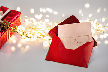 gift boxes on a table, merry christmas, x-mas presents, invitation for christmas, greetings