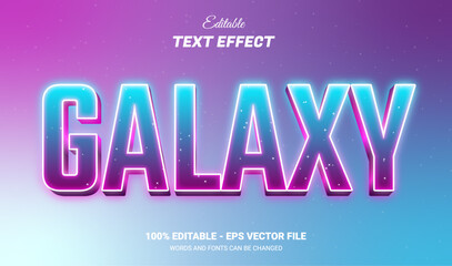 galaxy editable text effect - obrazy, fototapety, plakaty
