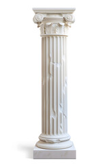 Fototapeta premium White greek column isolated on white background