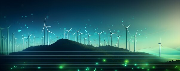 Green energy sector ESG metrics report sustainable business practices in renewable energy. Concept Green Energy Sector, ESG Metrics, Sustainable Business Practices, Renewable Energy, Report - obrazy, fototapety, plakaty