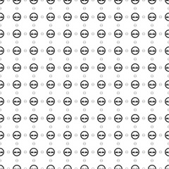 Square seamless background pattern from geometric shapes are different sizes and opacity. The pattern is evenly filled with big black no overtaking signs. Vector illustration on white background