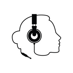 vector of people wearing headsets