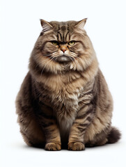 cat portrait isolated, white background