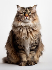 Fototapeta premium cat portrait isolated, white background