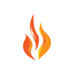 Modern fire logo or icon design. Vector illustration.