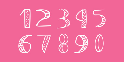 Vector creative color geometry shapes' numerals. font alphabet vector illustrations.
