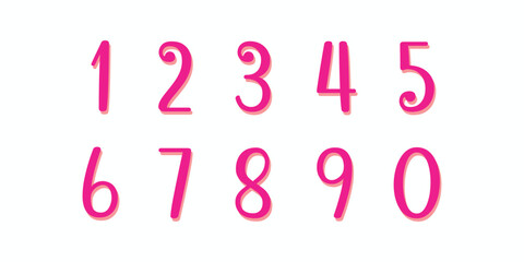 Abstract vector creative color geometry shapes' numerals. font alphabet vector illustrations.