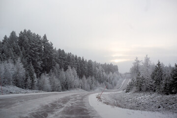 Fototapeta premium Road in winter