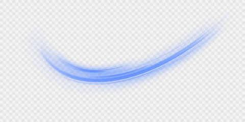 Obraz premium Wavy transparent curved lines in the form of a blue wave, dynamically flowing sea water in a large set of different contour shapes.