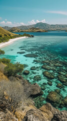 Fototapeta na wymiar Panoramic view of the beach on the island of Crete, Greece