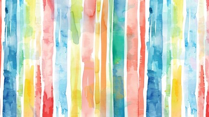 Artistically Painted Watercolor Striped Background