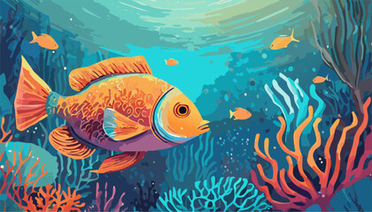 Fish and reef in the Red Sea