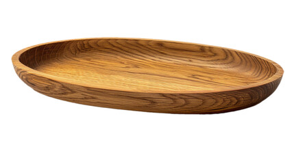 Wooden tray isolated on transparent background