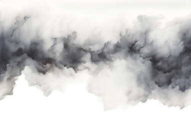 Moody Weather Cloud Stain on white background - obrazy, fototapety, plakaty