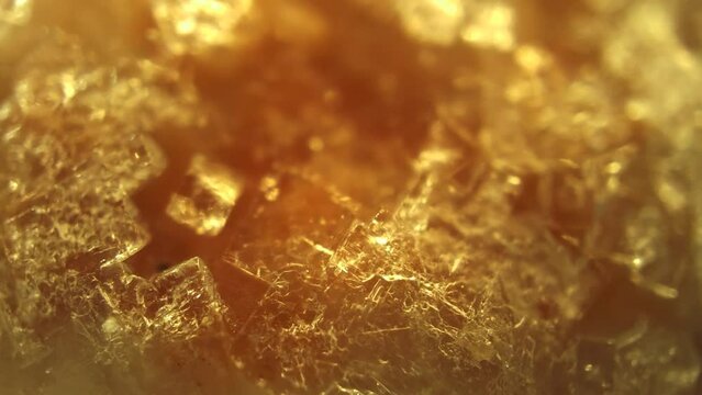 Microscopic view of salt crystals. Abstract and texture. 
