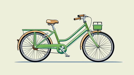 Fototapeta premium Abstract green transportation such as bicycles and electric vehicles. simple Vector art
