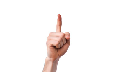 Person Making a Hand Sign With Their Fingers. A person is making a hand sign by positioning their fingers in a specific way. on White or PNG Transparent Background.