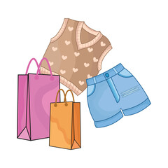 shopping clothes illustration