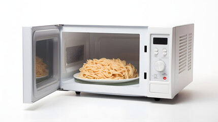 Microwave on white background